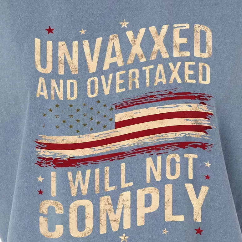 Unvaxxed And Overtaxed Garment-Dyed Women's Muscle Tee