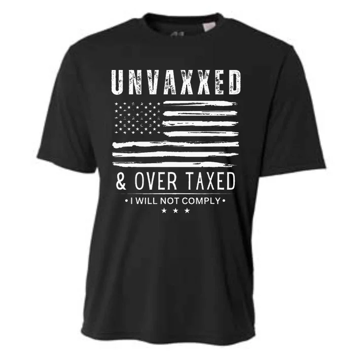 Unvaxxed And Overtaxed Cooling Performance Crew T-Shirt