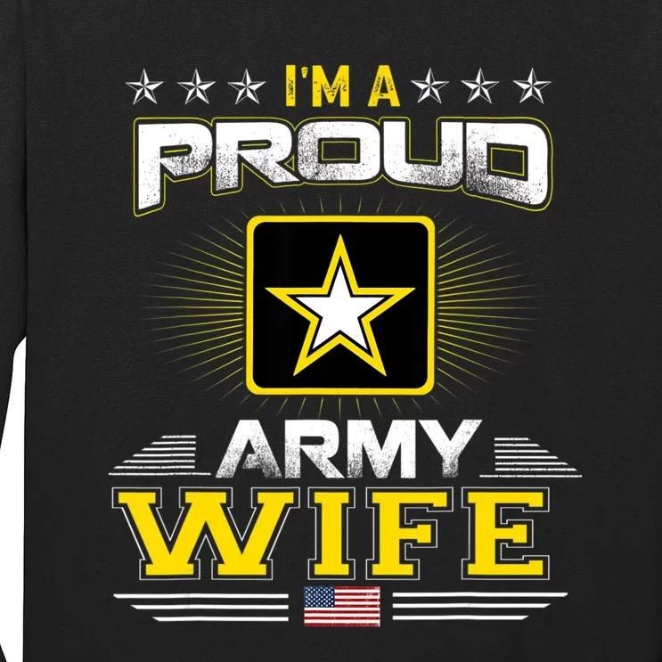 U.S. Army Proud Us Army Wife Military Veteran Pride Long Sleeve Shirt