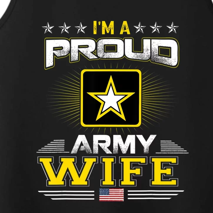 U.S. Army Proud Us Army Wife Military Veteran Pride Performance Tank