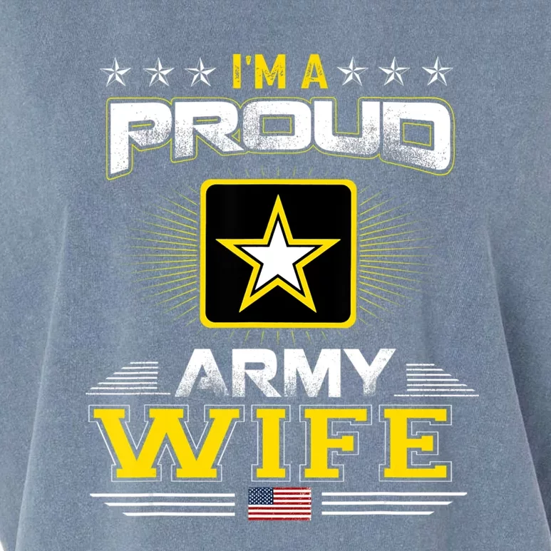 U.S. Army Proud Us Army Wife Military Veteran Pride Garment-Dyed Women's Muscle Tee