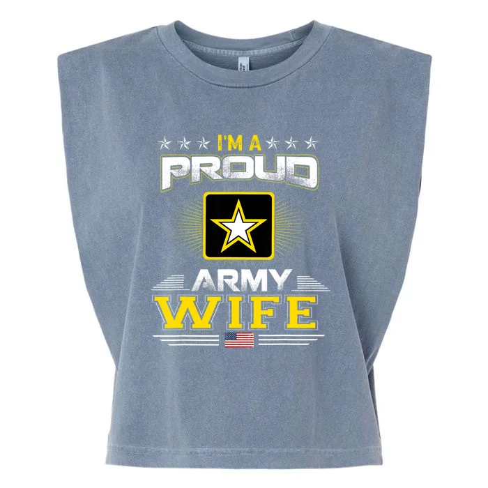 U.S. Army Proud Us Army Wife Military Veteran Pride Garment-Dyed Women's Muscle Tee