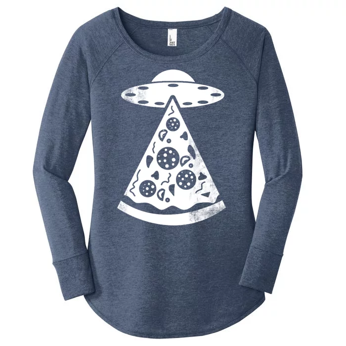 UFO Alien Pizza Women's Perfect Tri Tunic Long Sleeve Shirt