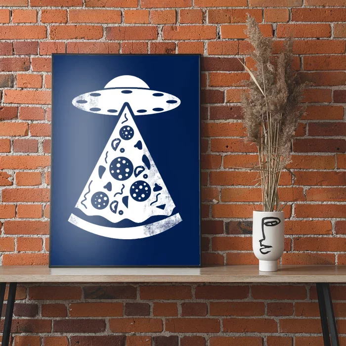 UFO Alien Pizza Poster