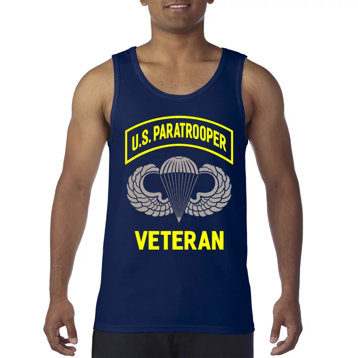 U.S Airborne Paratroopers Veteran Vintage Tank Top