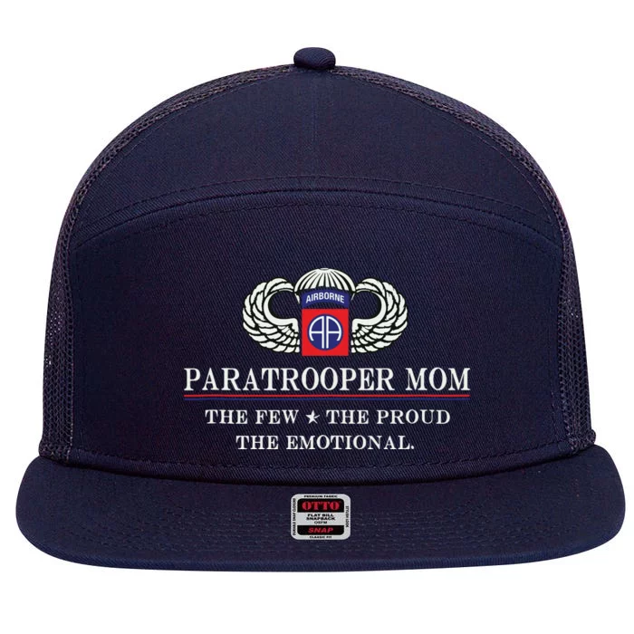 Us Airborne Paratrooper Mom Veteran Veterans Day Tank Top 7 Panel Mesh Trucker Snapback Hat