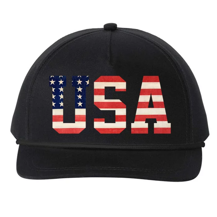 Usa American Pride Festive Snapback Five-Panel Rope Hat