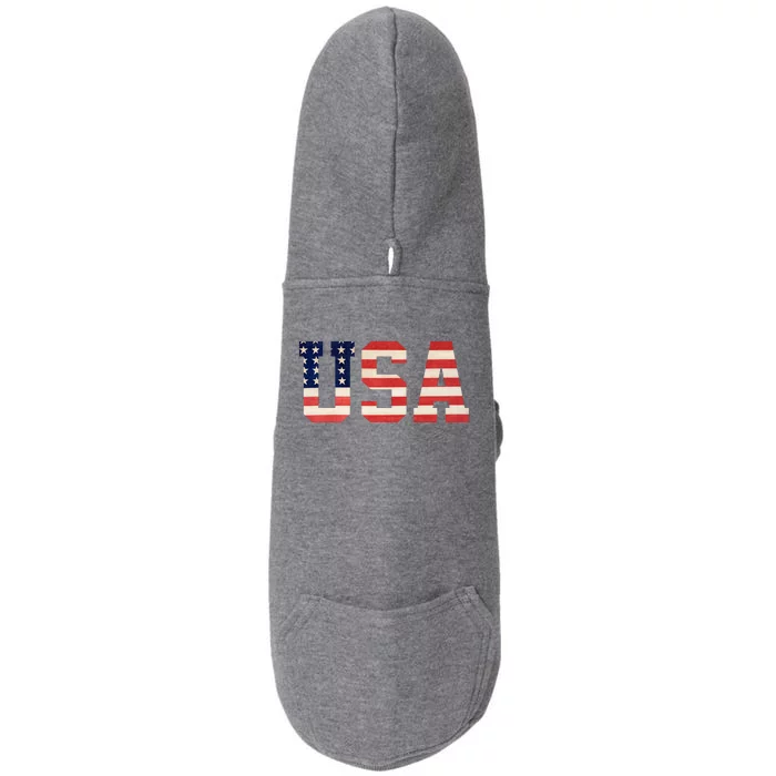 Usa American Pride Festive Doggie 3-End Fleece Hoodie