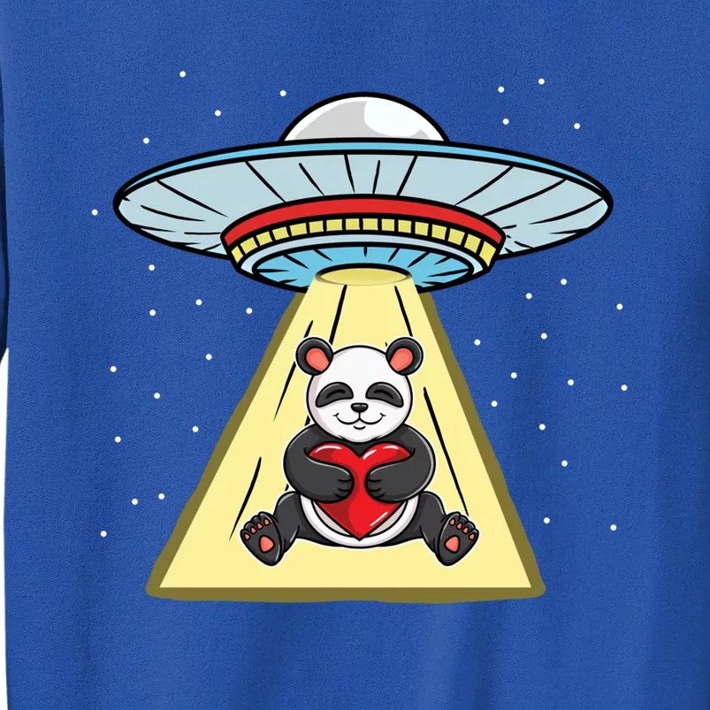 Ufo Abduction Panda Valentines Day Gift Sweatshirt