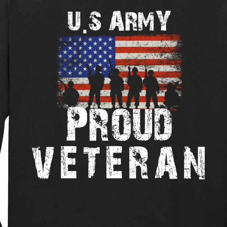 Us Army Proud Veteran Tall Long Sleeve T-Shirt