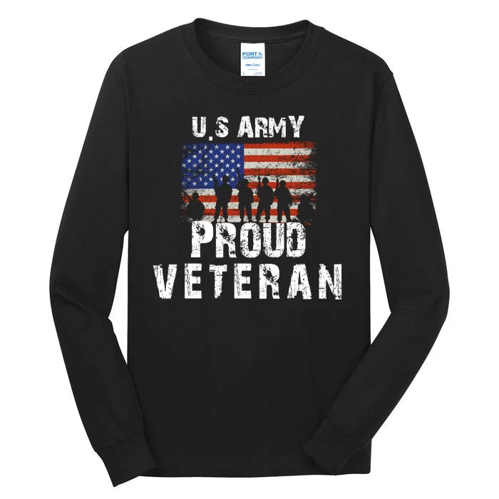 Us Army Proud Veteran Tall Long Sleeve T-Shirt