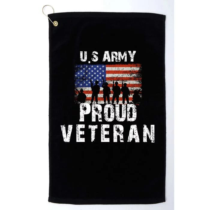 Us Army Proud Veteran Platinum Collection Golf Towel