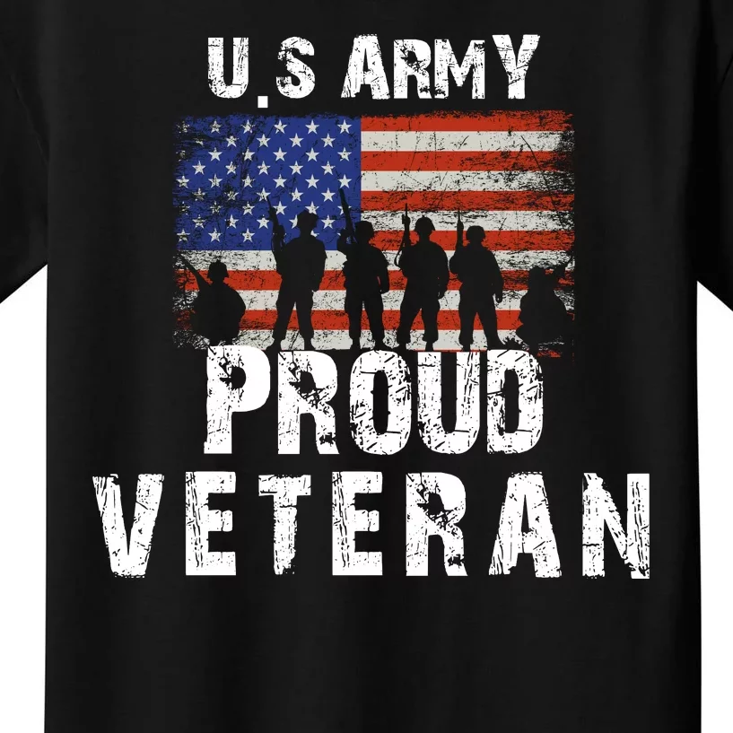 Us Army Proud Veteran Kids T-Shirt