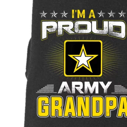 U.S. Army Proud Us Army Grandpa Military Veteran Pride Doggie 3-End Fleece Hoodie