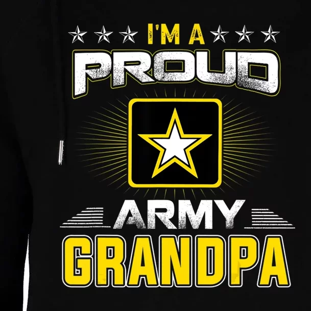 U.S. Army Proud Us Army Grandpa Military Veteran Pride Womens Funnel Neck Pullover Hood