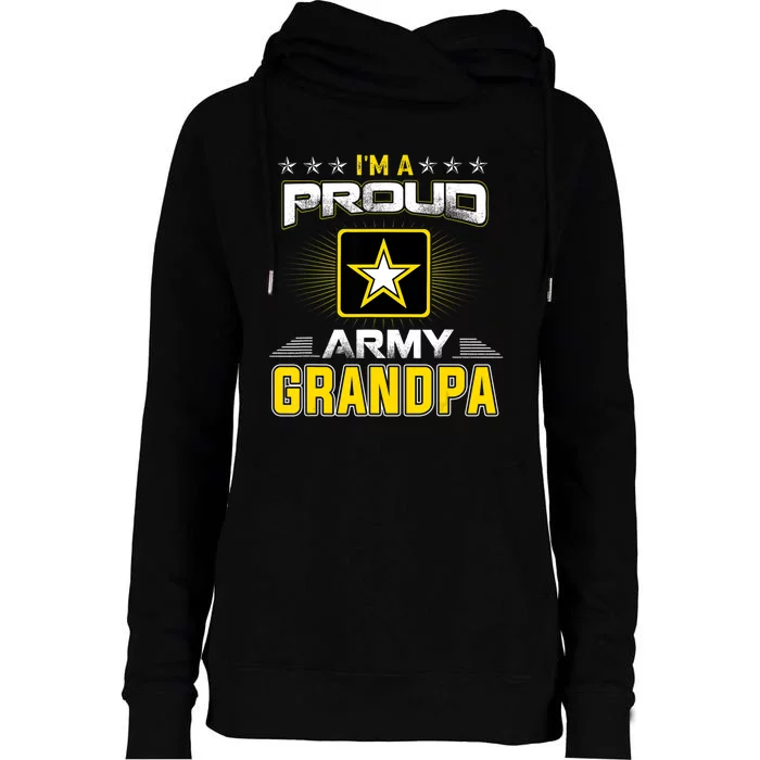 U.S. Army Proud Us Army Grandpa Military Veteran Pride Womens Funnel Neck Pullover Hood