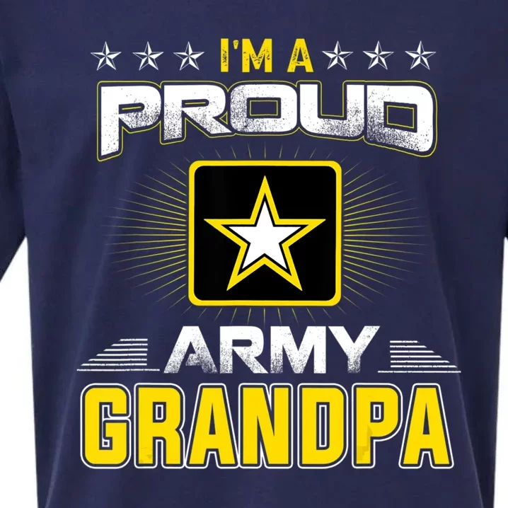 U.S. Army Proud Us Army Grandpa Military Veteran Pride Sueded Cloud Jersey T-Shirt