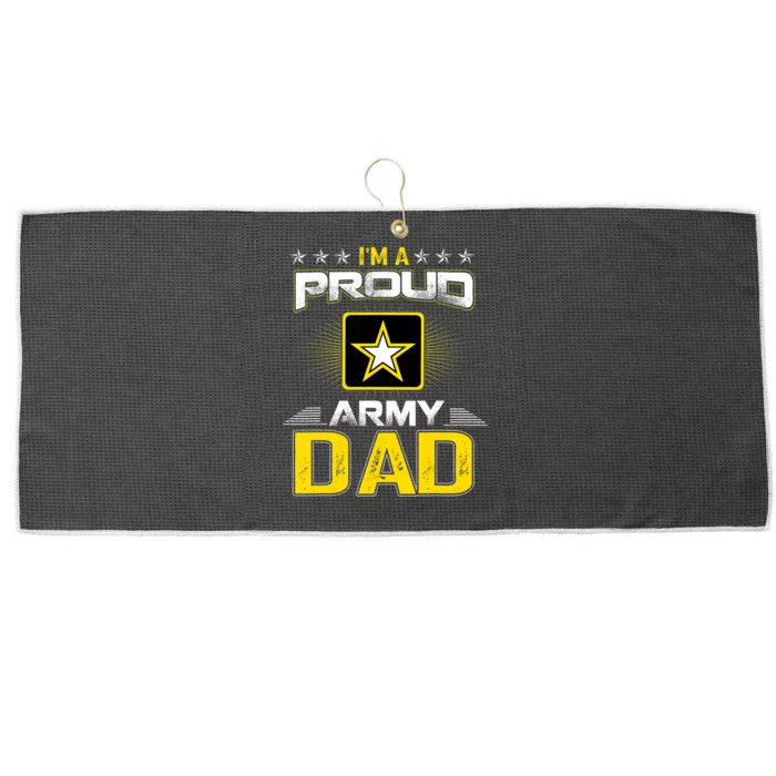 U.S. Army Proud Us Army Dad Military Veteran Pride Large Microfiber Waffle Golf Towel