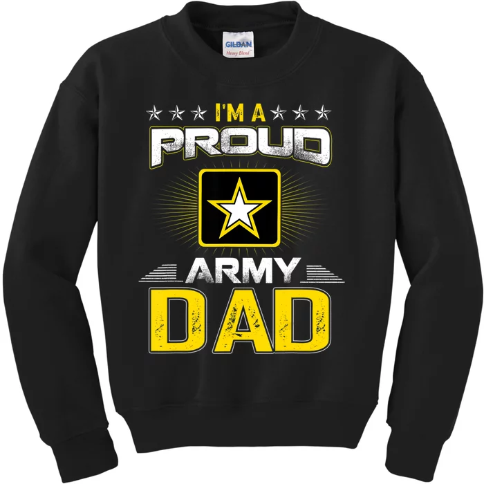 U.S. Army Proud Us Army Dad Military Veteran Pride Kids Sweatshirt