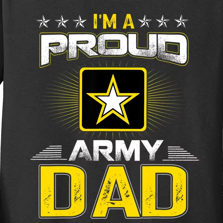 U.S. Army Proud Us Army Dad Military Veteran Pride Kids Long Sleeve Shirt