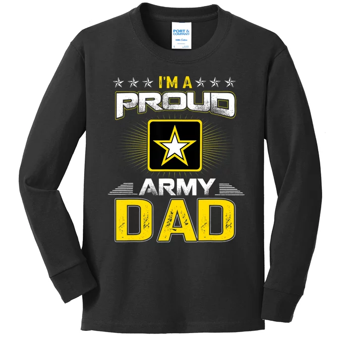 U.S. Army Proud Us Army Dad Military Veteran Pride Kids Long Sleeve Shirt