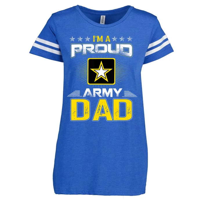 U.S. Army Proud Us Army Dad Military Veteran Pride Enza Ladies Jersey Football T-Shirt