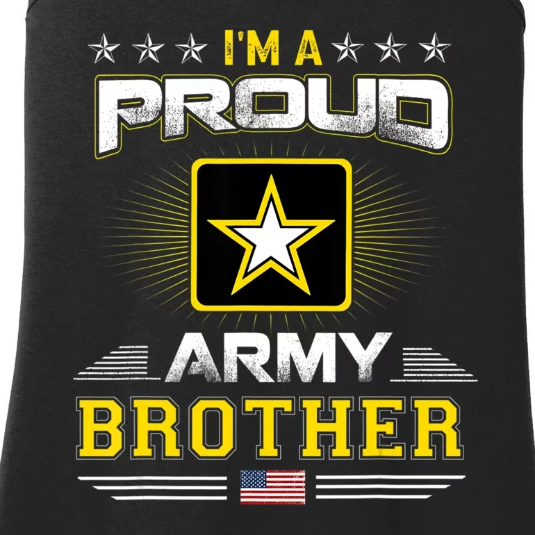 U.S. Army Proud Us Army Brother Military Veteran Pride Ladies Essential Tank