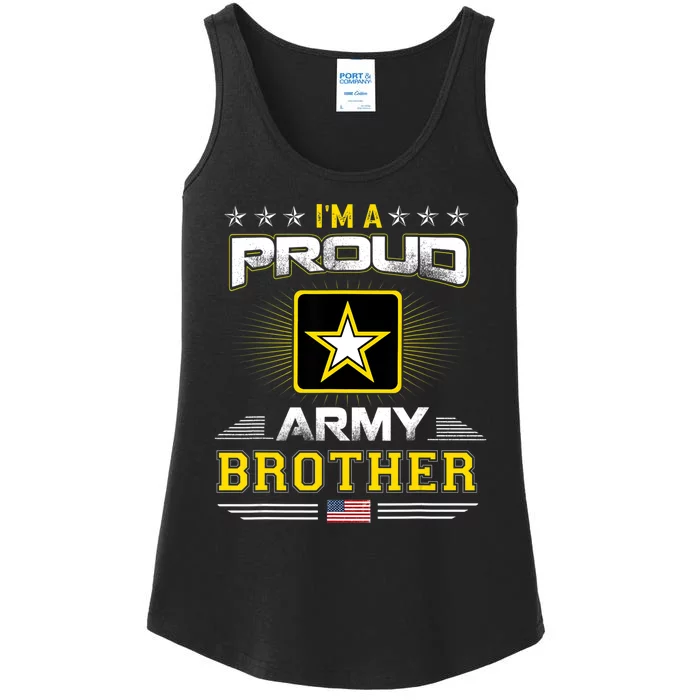 U.S. Army Proud Us Army Brother Military Veteran Pride Ladies Essential Tank