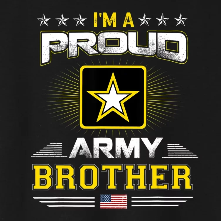 U.S. Army Proud Us Army Brother Military Veteran Pride Women's Crop Top Tee