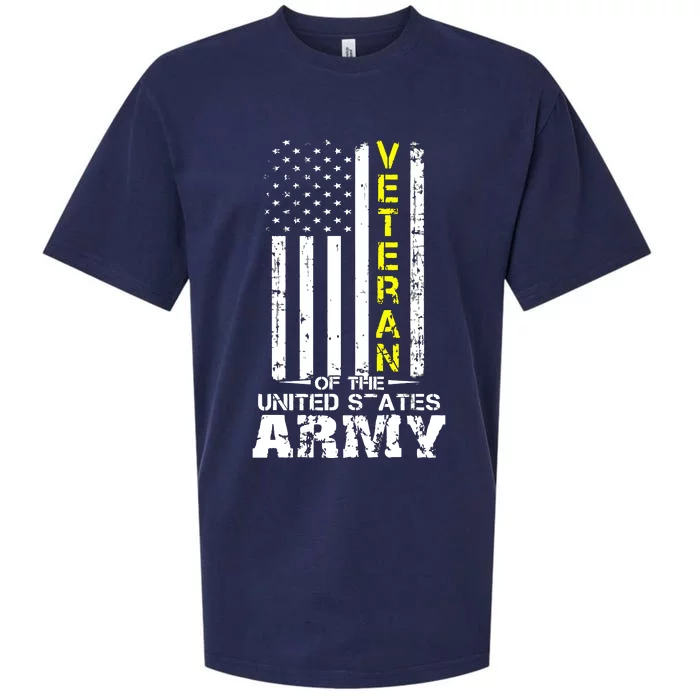 U.S. Army Proud Army Veteran Vintage Gift Sueded Cloud Jersey T-Shirt