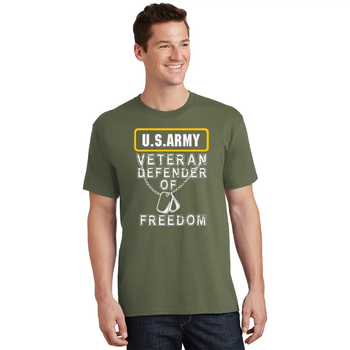 U.S Army Proud Army Veteran Patriotic DD214 T-Shirt