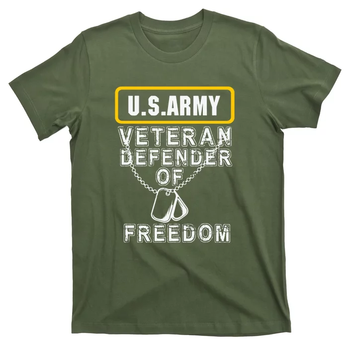 U.S Army Proud Army Veteran Patriotic DD214 T-Shirt