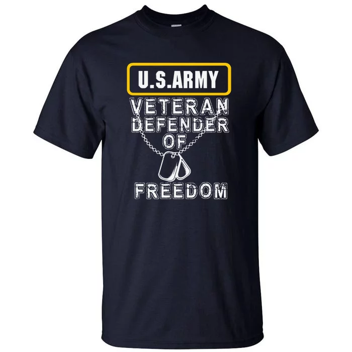 U.S Army Proud Army Veteran Patriotic DD214 Tall T-Shirt