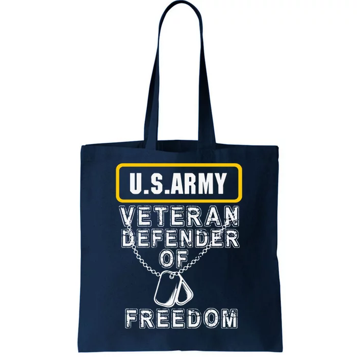 U.S Army Proud Army Veteran Patriotic DD214 Tote Bag