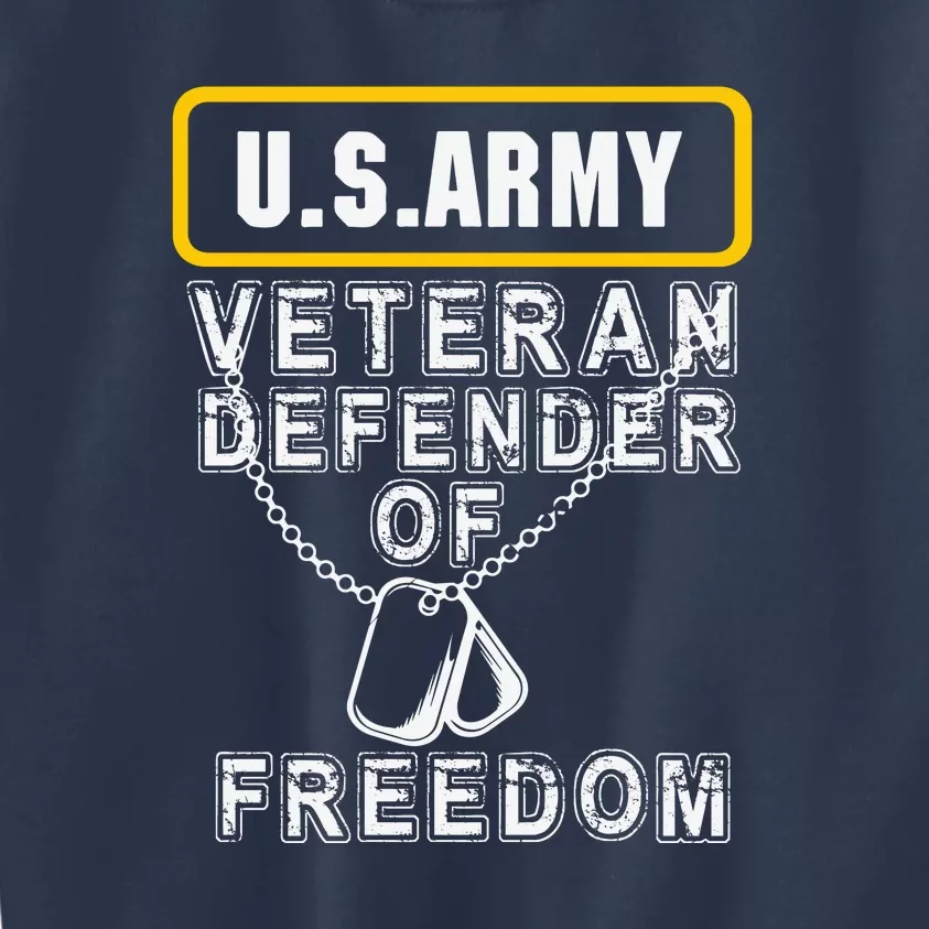 U.S Army Proud Army Veteran Patriotic DD214 Kids Sweatshirt