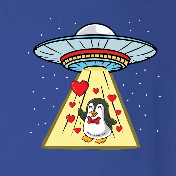 Ufo Abduction Penguin Valentines Day Cute Gift Toddler Long Sleeve Shirt