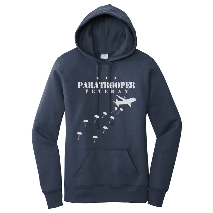 U.S Airborne Paratroopers Veteran Vintage Women's Pullover Hoodie