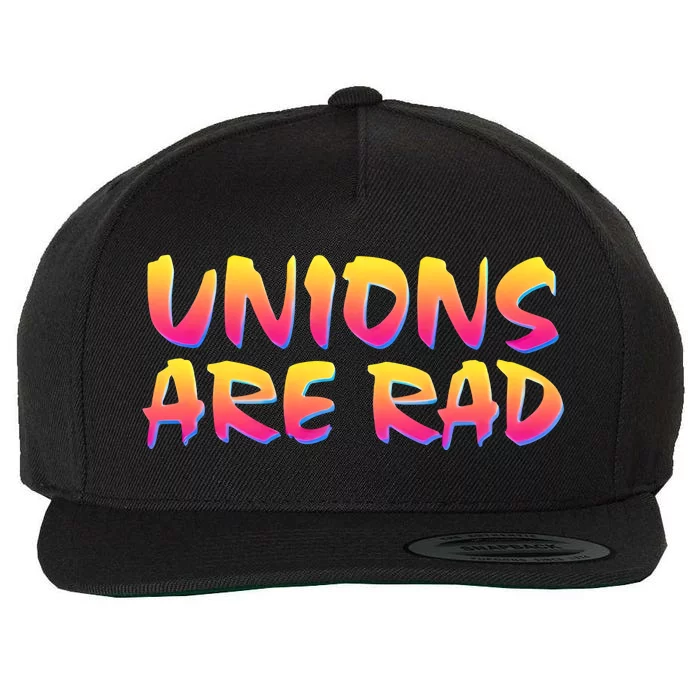 Unions Are Rad Wool Snapback Cap