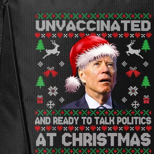 Unvaccinated And Ready To At Christmas Ugly Sweater Cool Gift City Backpack