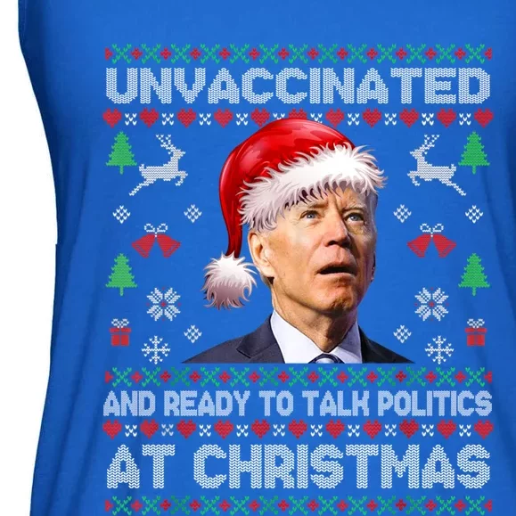 Unvaccinated And Ready To At Christmas Ugly Sweater Cool Gift Ladies Essential Flowy Tank