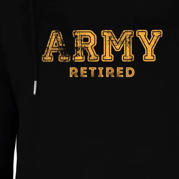 US Army Retired Retirement Gift Womens Funnel Neck Pullover Hood