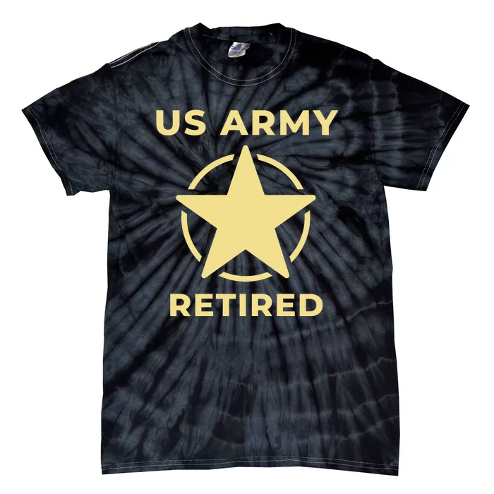 US Army Retired Veteran Gift Tie-Dye T-Shirt