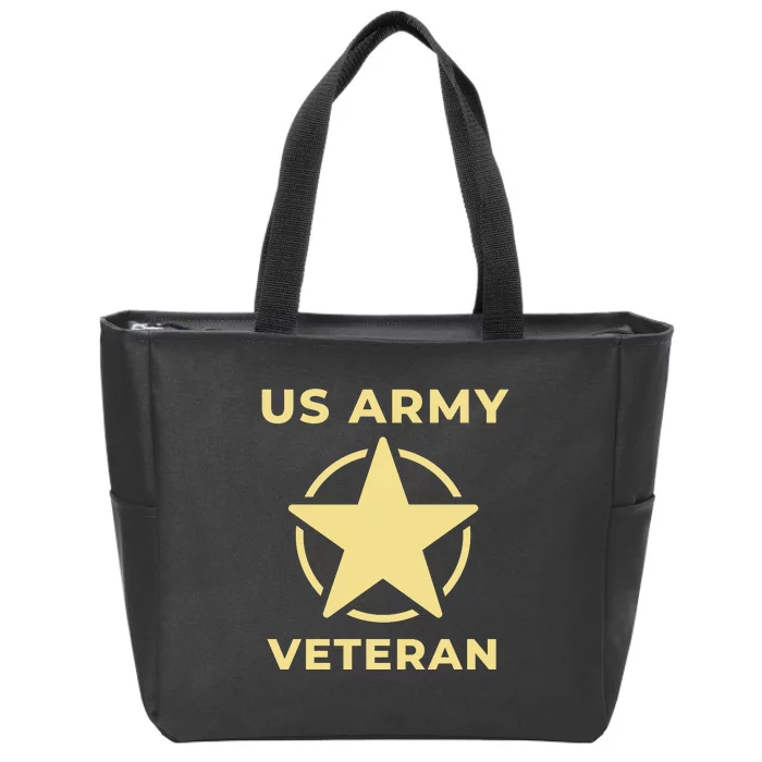 US Army Retired Veteran Gift Zip Tote Bag