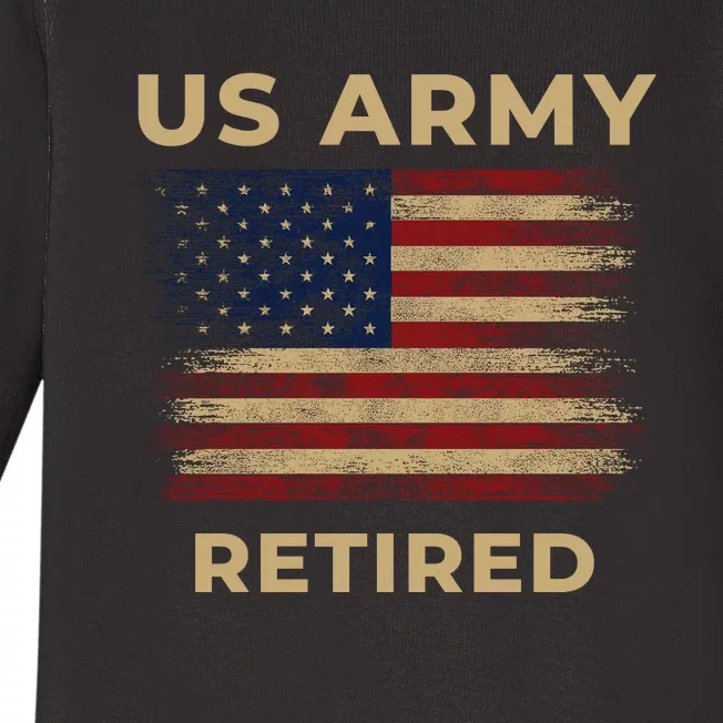 US Army Retired Veteran Gift Baby Long Sleeve Bodysuit