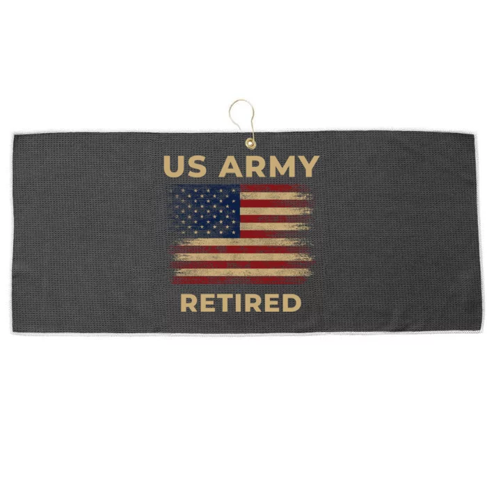 US Army Retired Veteran Gift Large Microfiber Waffle Golf Towel