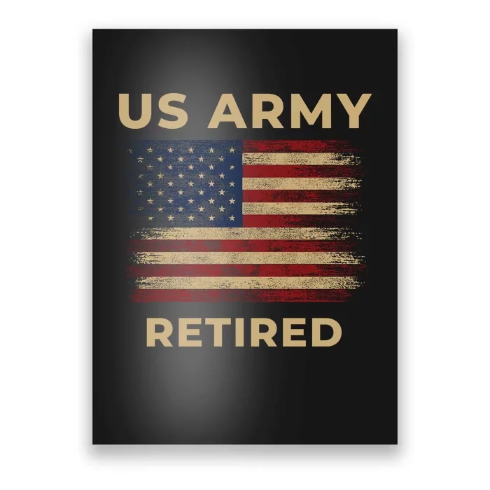 US Army Retired Veteran Gift Poster