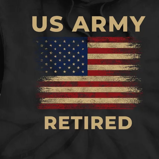 US Army Retired Veteran Gift Tie Dye Hoodie