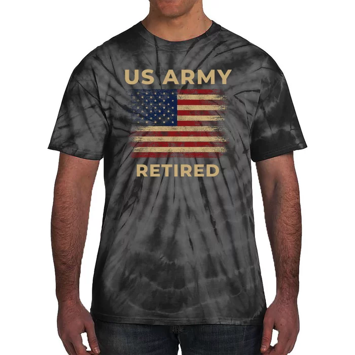 US Army Retired Veteran Gift Tie-Dye T-Shirt