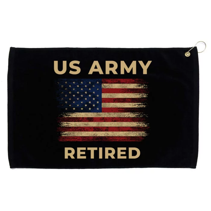 US Army Retired Veteran Gift Grommeted Golf Towel