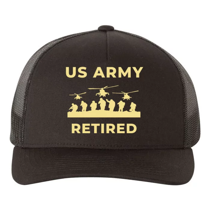 US Army Retired Veteran Gift Yupoong Adult 5-Panel Trucker Hat